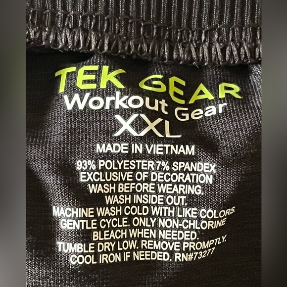 Tek Gear Black Athletic Shorts with Elastic Waistband. NWT. Women’s size XXL - Picture 4 of 5